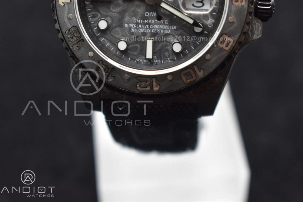 Bold GMT DIW Carbon OMF Best Edition All Black Black Dial on Black Nylon Strap SA3186 CHS 423