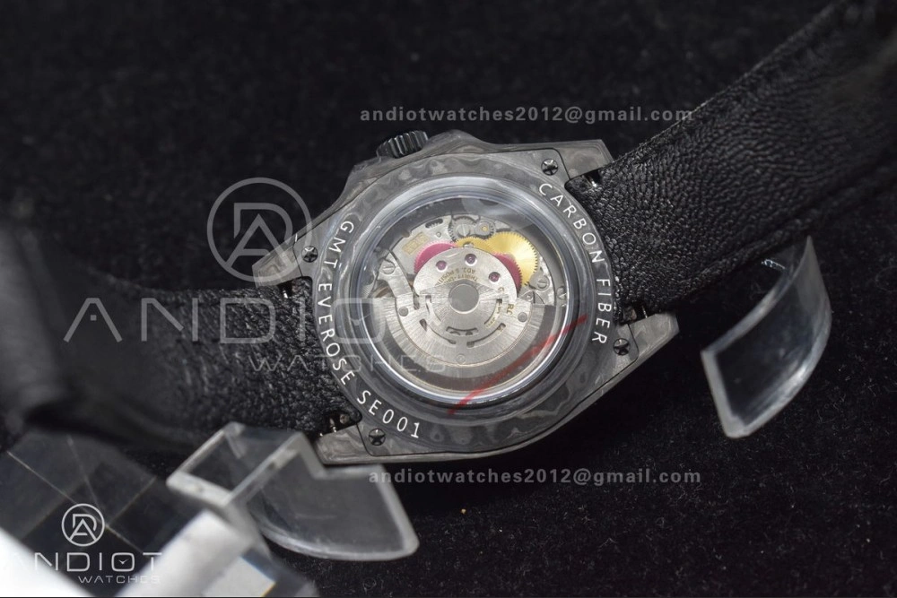 Bold GMT DIW Carbon OMF Best Edition All Black Black Dial on Black Nylon Strap SA3186 CHS 423