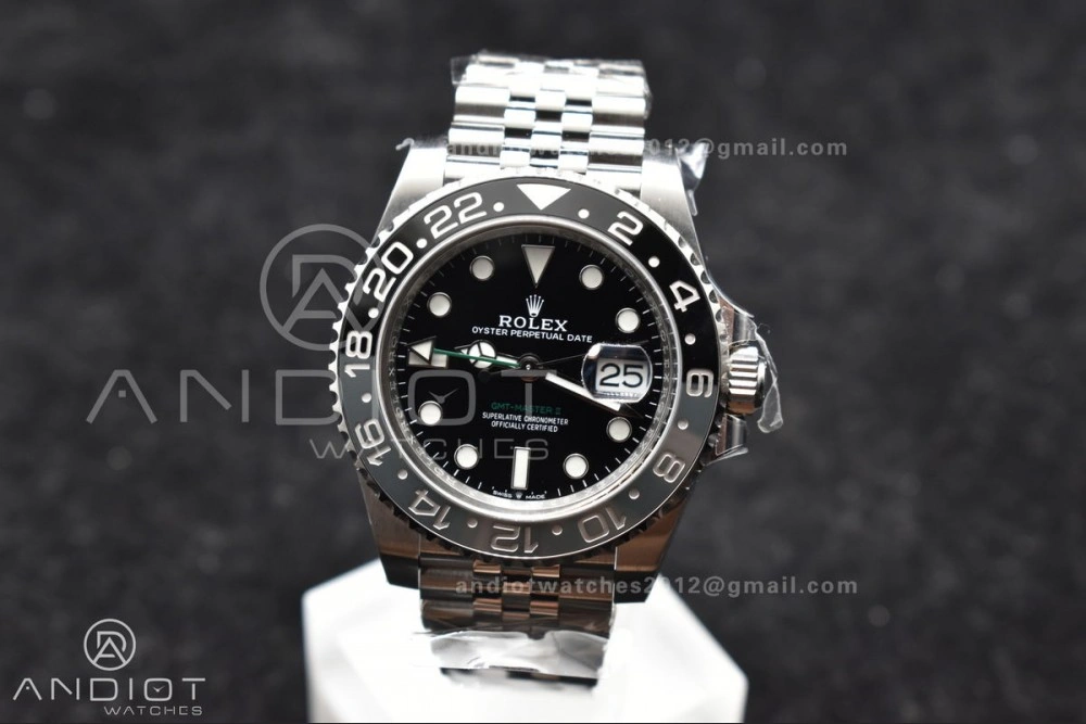 FastDry GMT-Master II 126710 GRNR Black Gray Ceramic 904L Steel Clean 1:1 Best Edition on Jubilee Strap DD 878