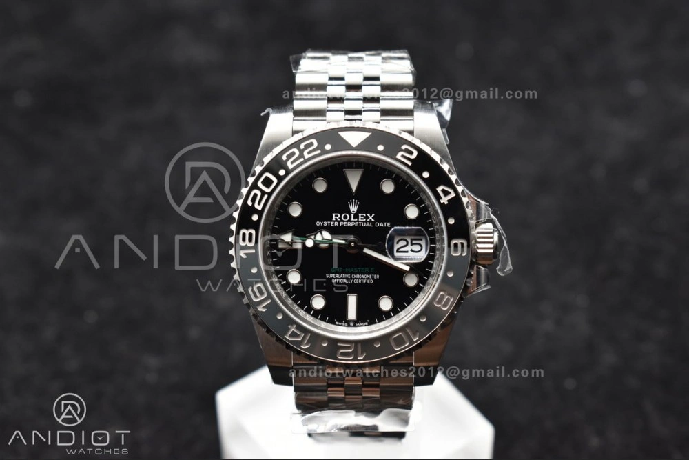FastDry GMT-Master II 126710 GRNR Black Gray Ceramic 904L Steel Clean 1:1 Best Edition on Jubilee Strap DD 878