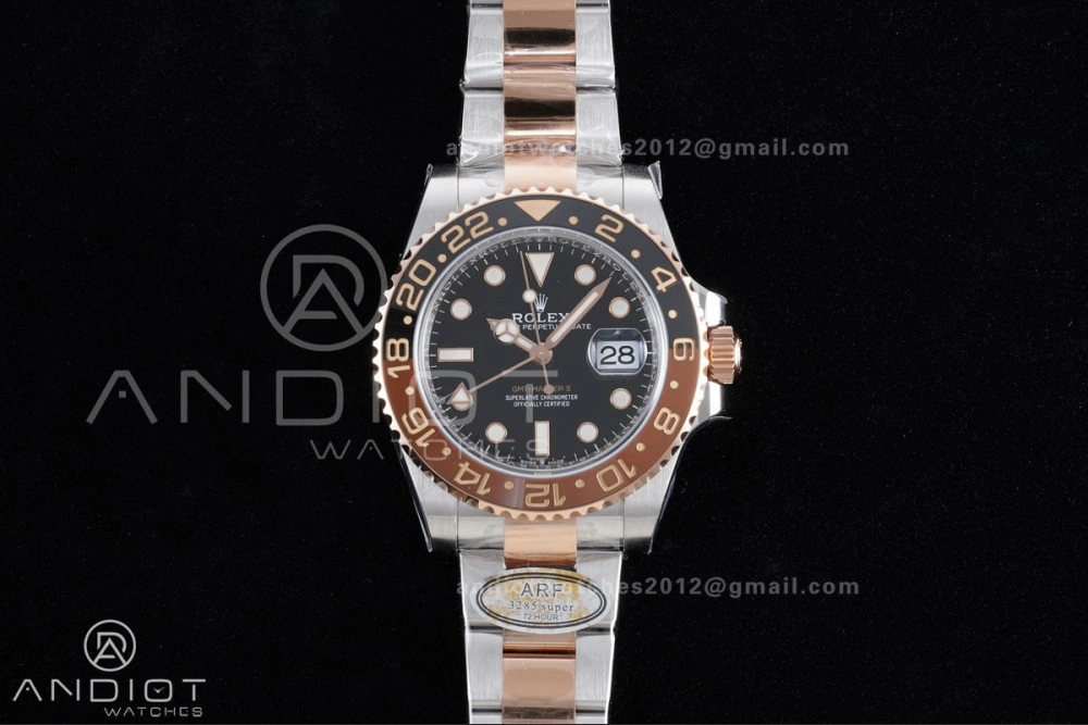 GoAnywhere GMT Master II 126711 CHNR 904L SS ARF 1:1 Best Edition on SS RG Bracelet New SH3285 V2 (Gain Weight) 857