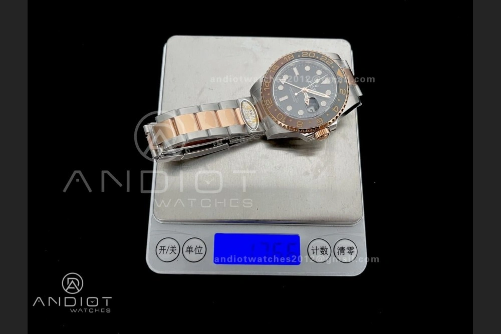GoAnywhere GMT Master II 126711 CHNR 904L SS ARF 1:1 Best Edition on SS RG Bracelet New SH3285 V2 (Gain Weight) 857