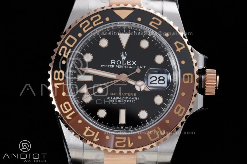 GoAnywhere GMT Master II 126711 CHNR 904L SS ARF 1:1 Best Edition on SS RG Bracelet New SH3285 V2 (Gain Weight) 857