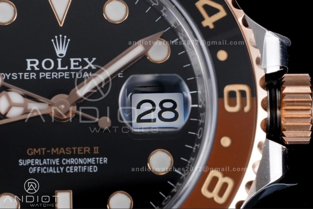 GoAnywhere GMT Master II 126711 CHNR 904L SS ARF 1:1 Best Edition on SS RG Bracelet New SH3285 V2 (Gain Weight) 857