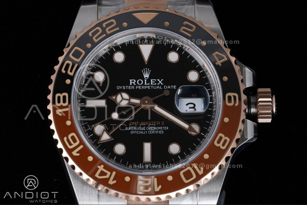 Sleek GMT Master II 126711 CHNR 904L SS ARF 1:1 Best Edition on SS RG Bracelet New SH3285 V 855