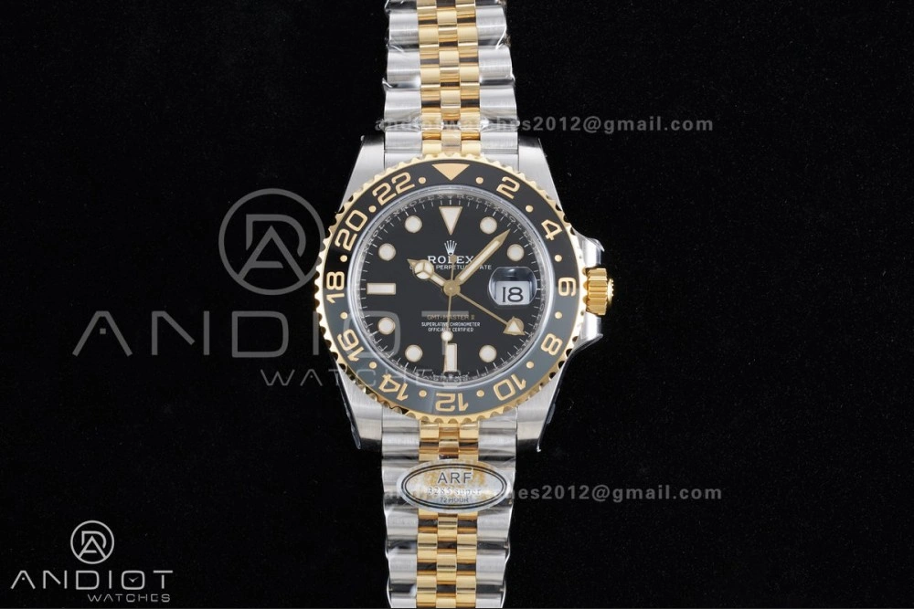 SmoothTexture GMT-Master II 126713 GRNR ARF 1:1 Best Edition on Black Dial SS YG Bracelet Super Clone New SH3285 CHS (Gain Weight) 881