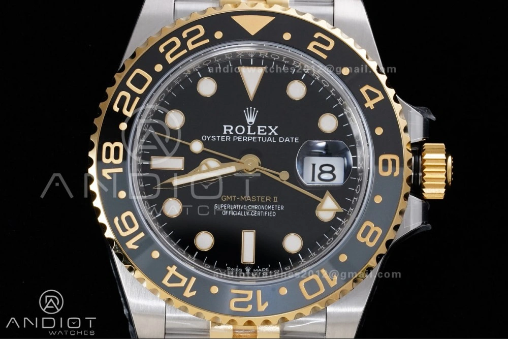 SmoothTexture GMT-Master II 126713 GRNR ARF 1:1 Best Edition on Black Dial SS YG Bracelet Super Clone New SH3285 CHS (Gain Weight) 881