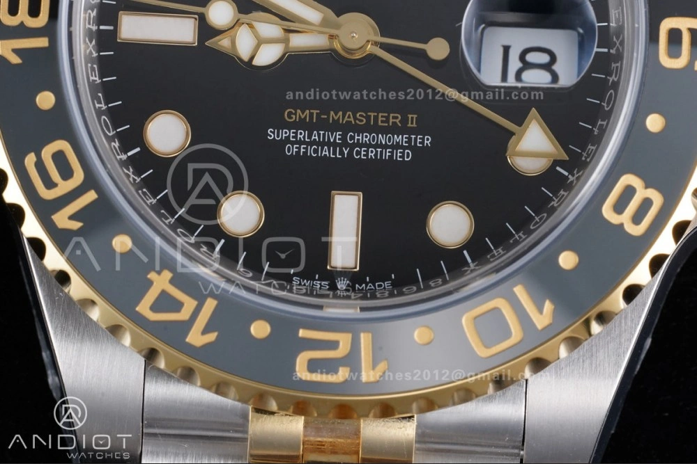 SmoothTexture GMT-Master II 126713 GRNR ARF 1:1 Best Edition on Black Dial SS YG Bracelet Super Clone New SH3285 CHS (Gain Weight) 881