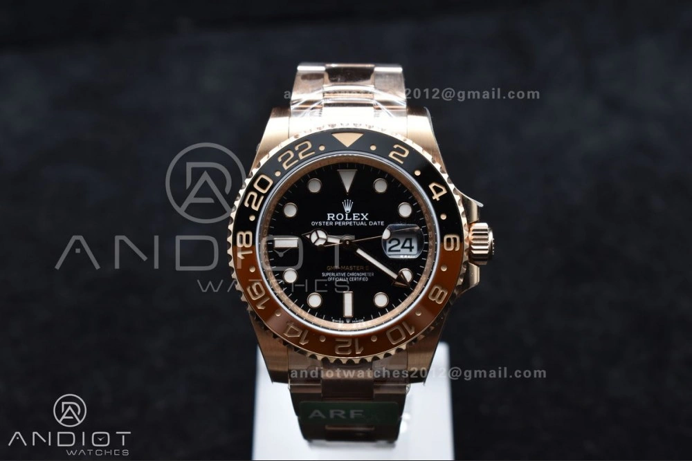 Practical GMT Master II 126715 CHNR 904L SS ARF 1:1 Best Edition on RG Bracelet New SH3285 CHS 864