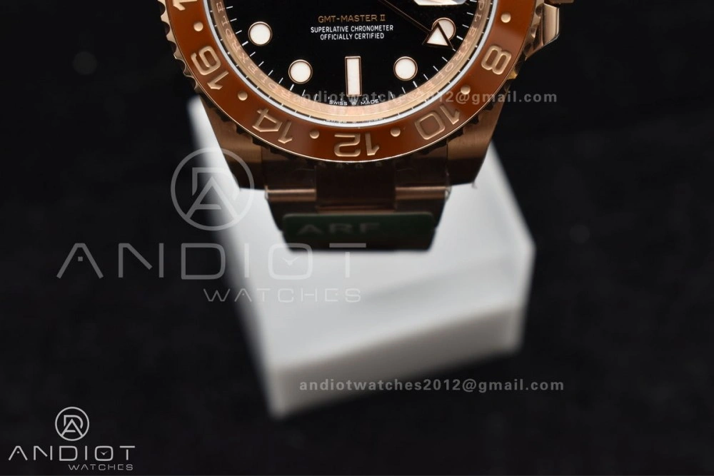 Practical GMT Master II 126715 CHNR 904L SS ARF 1:1 Best Edition on RG Bracelet New SH3285 CHS 864