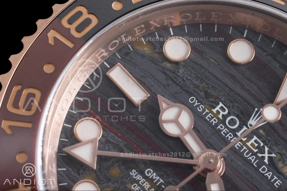 GMT Master II 126715 CHNR ARF Best Edition Tiger Iron Dial on RG Oyster Bracelet Sh BestValue 861