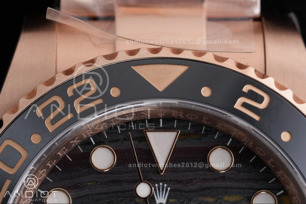 GMT Master II 126715 CHNR ARF Best Edition Tiger Iron Dial on RG Oyster Bracelet Sh BestValue 861