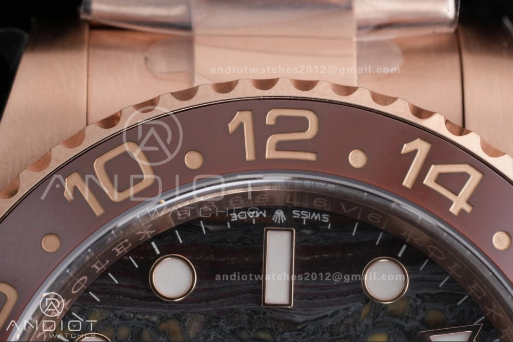 GMT Master II 126715 CHNR ARF Best Edition Tiger Iron Dial on RG Oyster Bracelet Sh BestValue 861