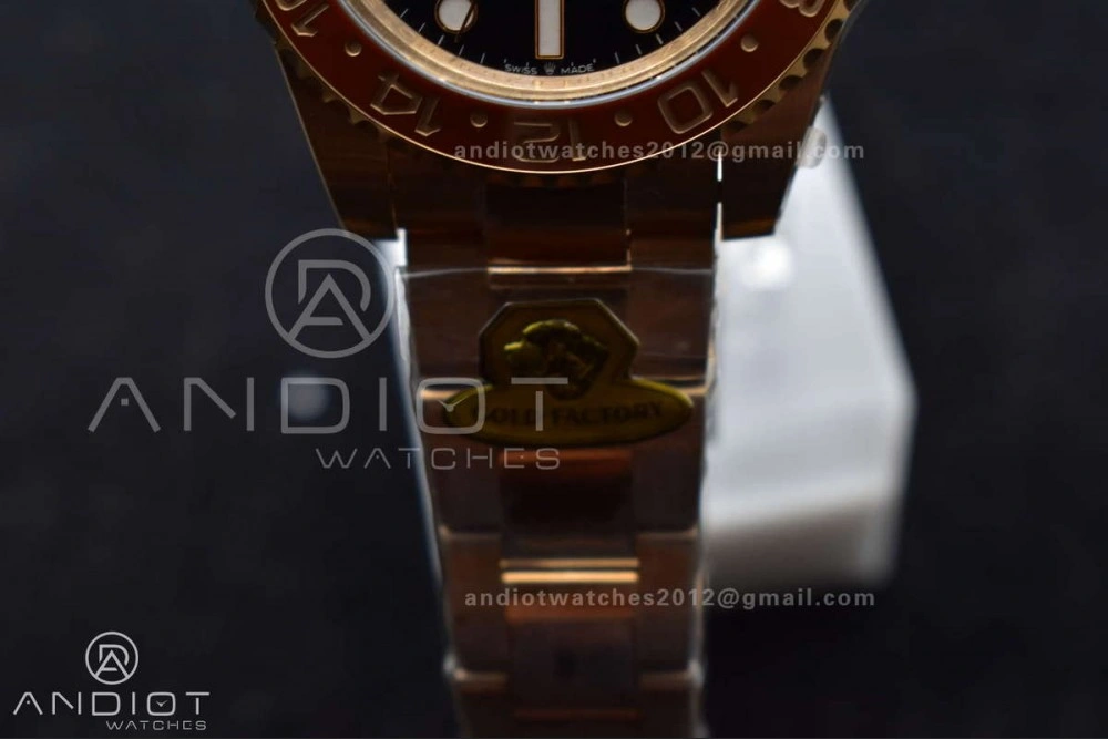 GMT Master II 126715 CHNR Gain Weight Gold Factory 1:1 Best Edition Black Dial on RG Bracelet VR3285 CHS OdorResistant 860