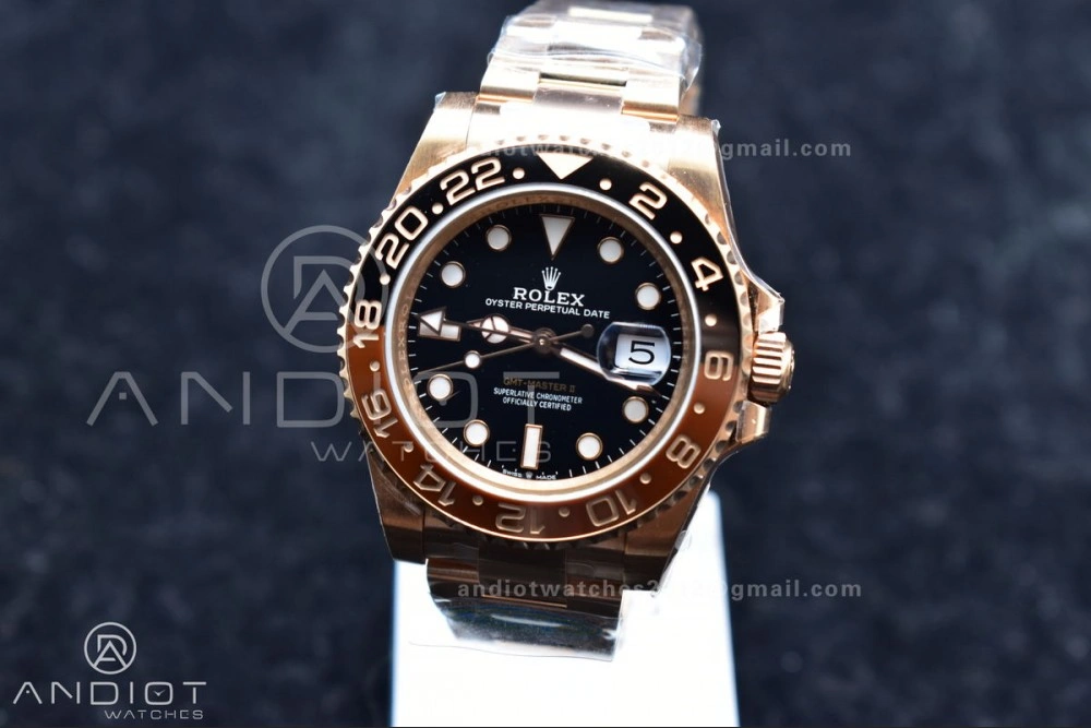 GMT-Master II 126715CHNR Black Red Ceramic Clean Factory Best Edition on SS RG Bracelet DD3285 CHS Upgraded 882