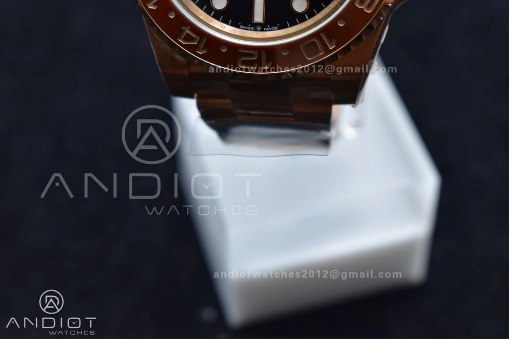 GMT-Master II 126715CHNR Black Red Ceramic Clean Factory Best Edition on SS RG Bracelet DD3285 CHS Upgraded 882