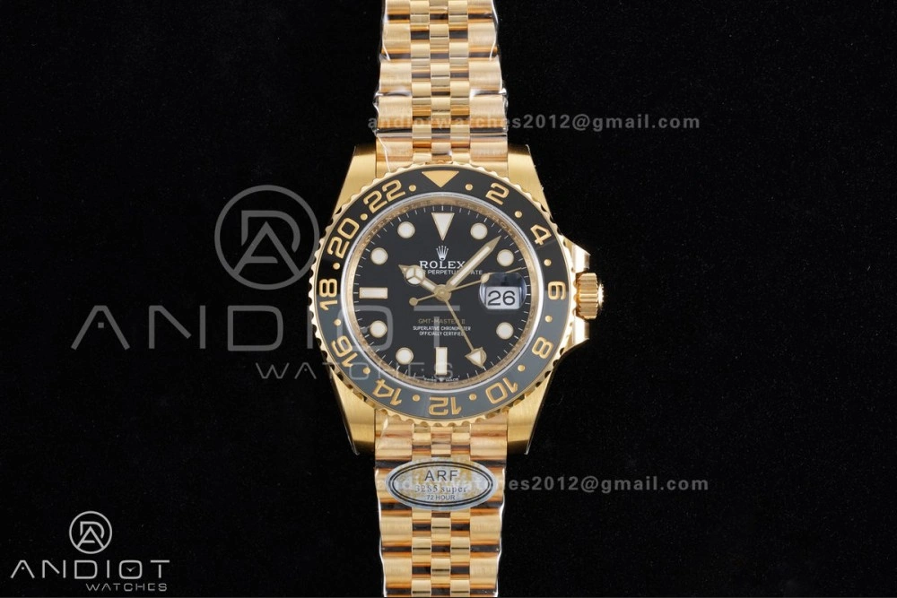 GMT Master II 126718 GRNR ARF Best Edition Black Dial on YG Jubilee Bracelet New SH3285 V EyeCatching 925