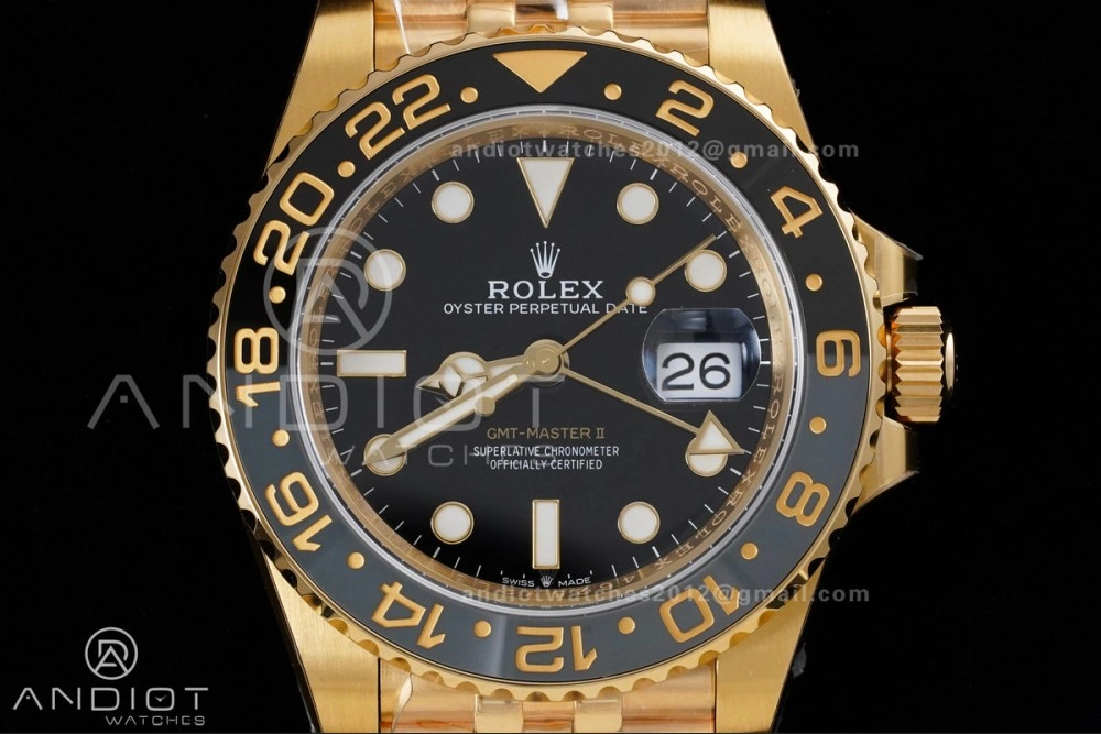 GMT Master II 126718 GRNR ARF Best Edition Black Dial on YG Jubilee Bracelet New SH3285 V EyeCatching 925