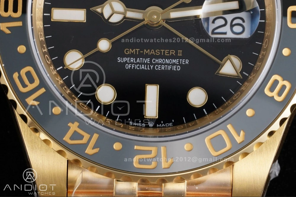 GMT Master II 126718 GRNR ARF Best Edition Black Dial on YG Jubilee Bracelet New SH3285 V EyeCatching 925