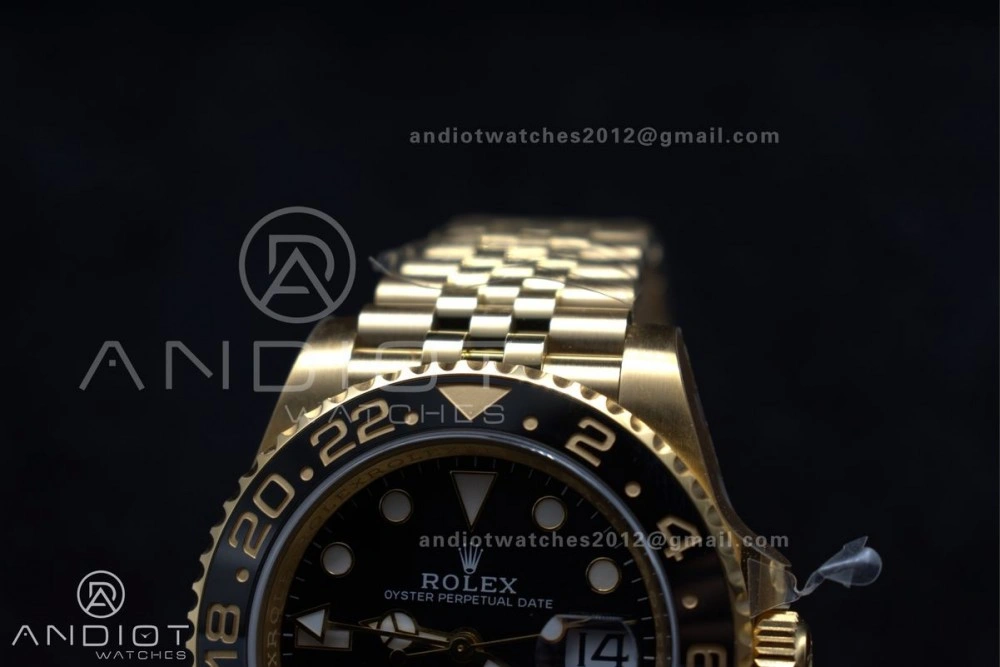 Bright GMT Master II 126718 GRNR Clean 1:1 Best Edition Black Dial on YG Jubilee Bracelet DD3285 CHS 928