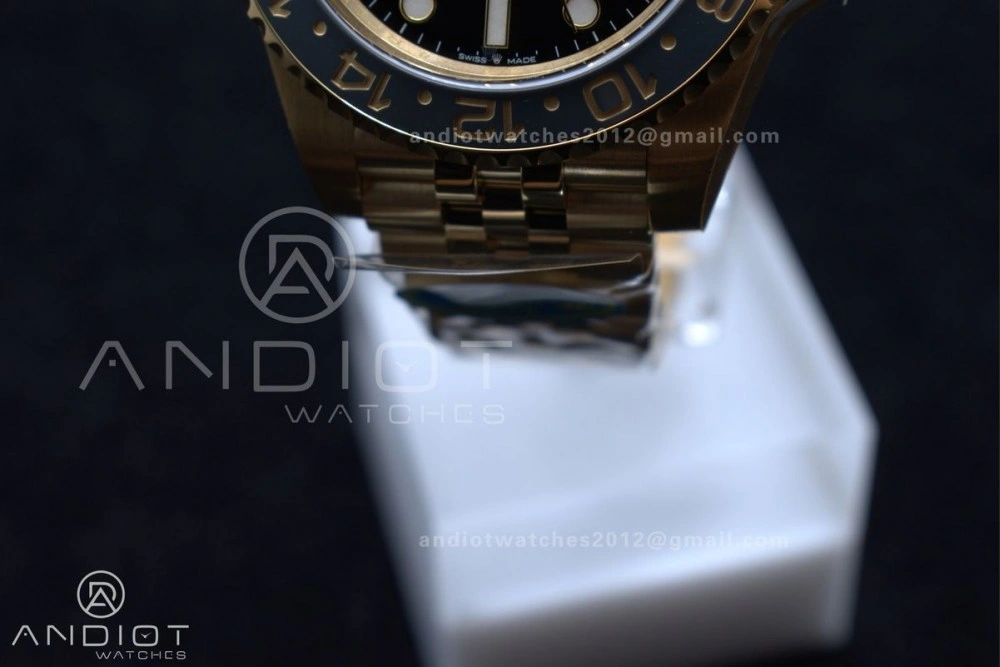 Bright GMT Master II 126718 GRNR Clean 1:1 Best Edition Black Dial on YG Jubilee Bracelet DD3285 CHS 928