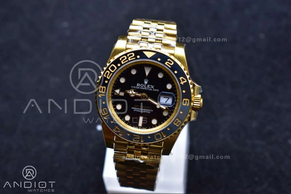 GMT Master II 126718 GRNR Gain Weight Gold Factory 1:1 Best Edition Black Dial on YG Jubilee Bracelet VR3285 CHS Trendy 927