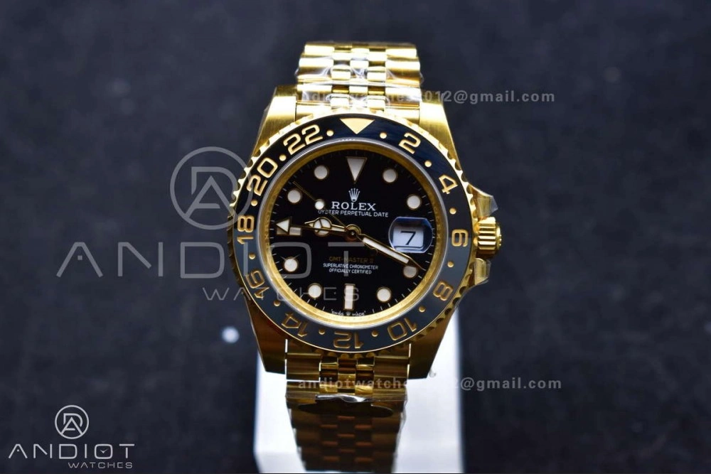 GMT Master II 126718 GRNR Gain Weight Gold Factory 1:1 Best Edition Black Dial on YG Jubilee Bracelet VR3285 CHS Trendy 927