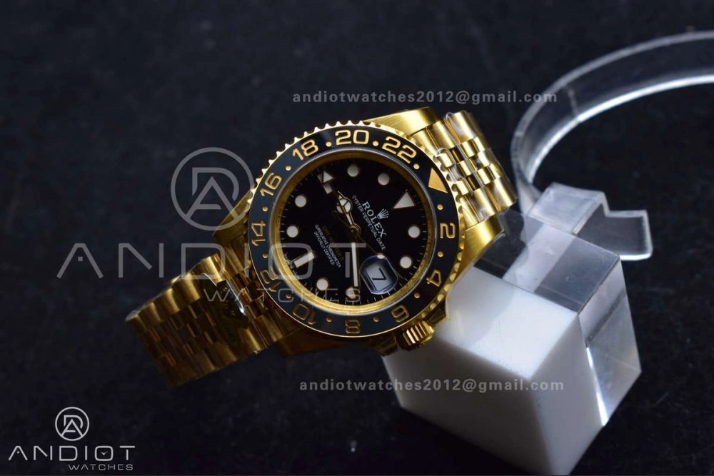 GMT Master II 126718 GRNR Gain Weight Gold Factory 1:1 Best Edition Black Dial on YG Jubilee Bracelet VR3285 CHS Trendy 927