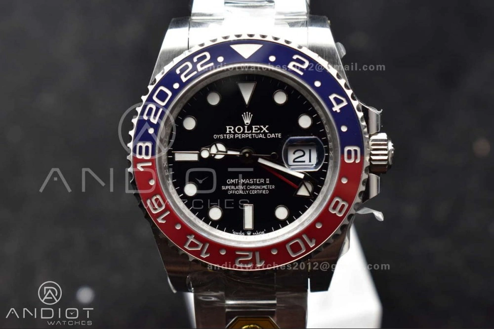 GMT Master II 126719 BLRO Gain Weight Gold Factory 1:1 Best Edition Blue Dial on Oyster Bracelet VR3285 CHS TravelReady 866