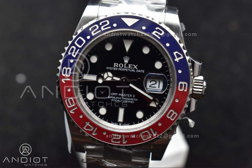 GMT Master II 126719 BLRO Gain Weight Gold Factory 1:1 Best Edition Blue Dial on Oyster Bracelet VR3285 CHS TravelReady 866