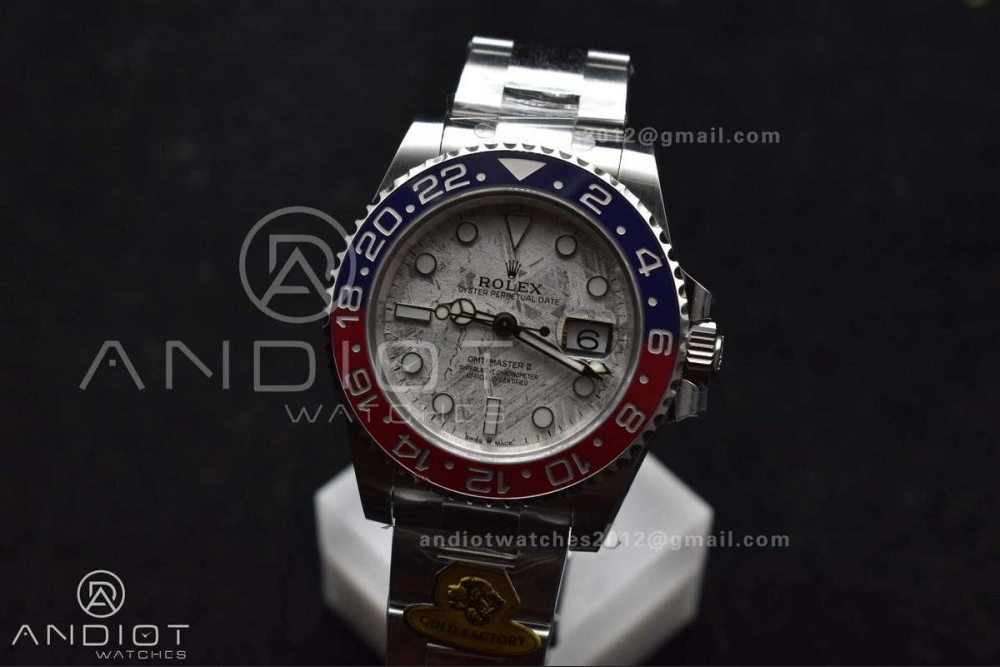 Breathable GMT Master II 126719 BLRO Gain Weight Gold Factory 1:1 Best Edition Real Meteorite Dial on Oyster Bracelet VR3285 CHS 930