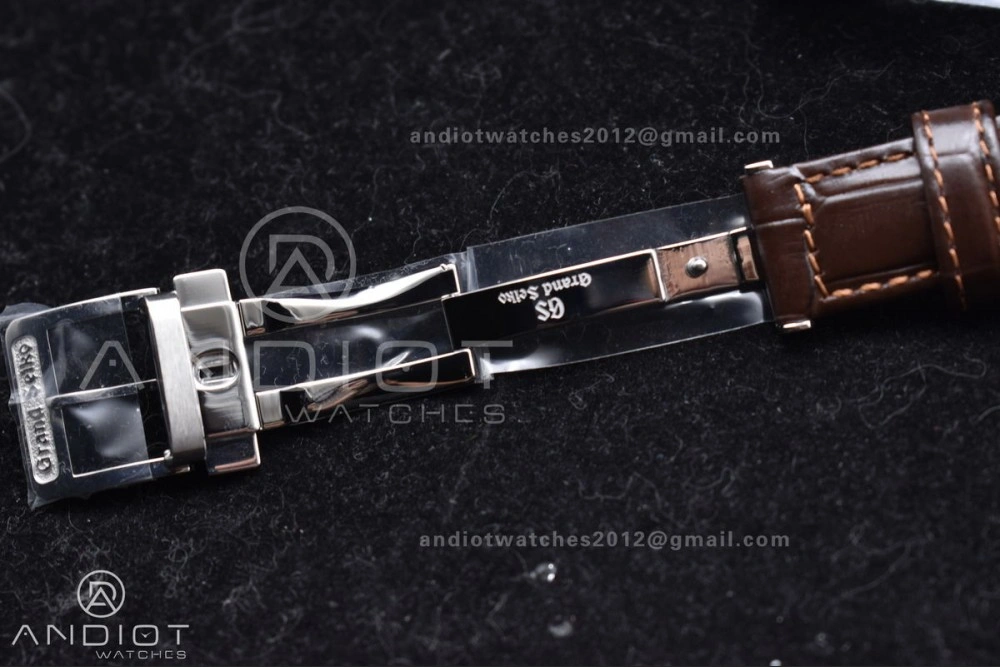 Grand Seiko Elegance Automatic SS GSF 1:1 Best Edition Cream Dial on Brown Leather Strap NH FastDry 263