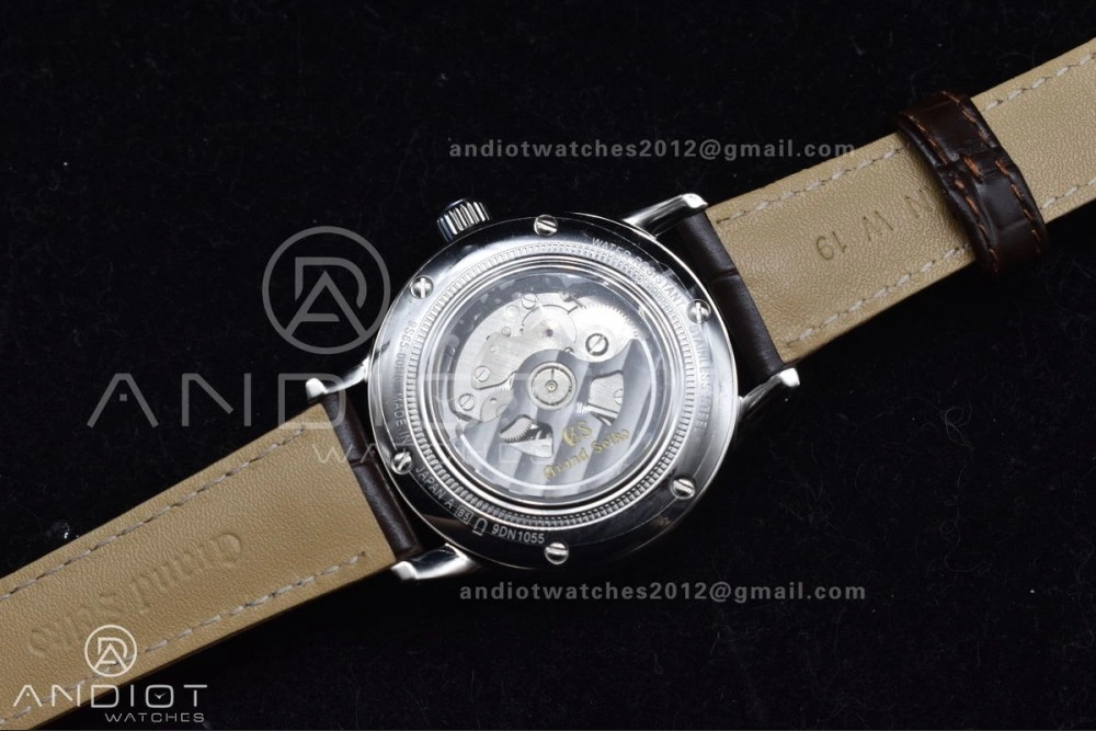 Grand Seiko Elegance Automatic SS GSF 1:1 Best Edition Cream Dial on Brown Leather Strap NH FastDry 263