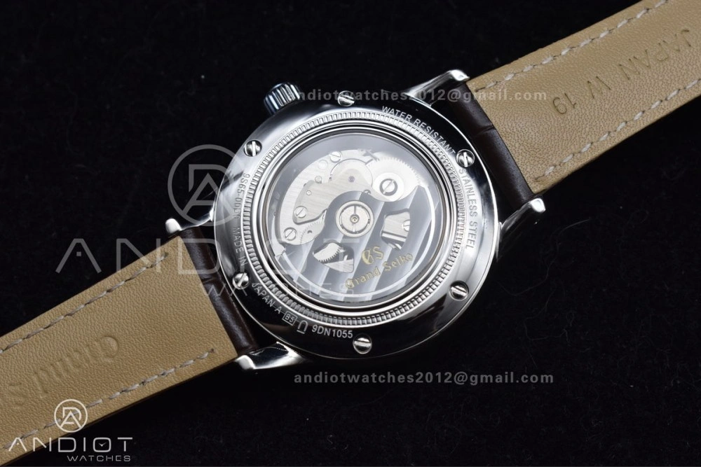 Grand Seiko Elegance Automatic SS GSF 1:1 Best Edition Cream Dial on Brown Leather Strap NH FastDry 263