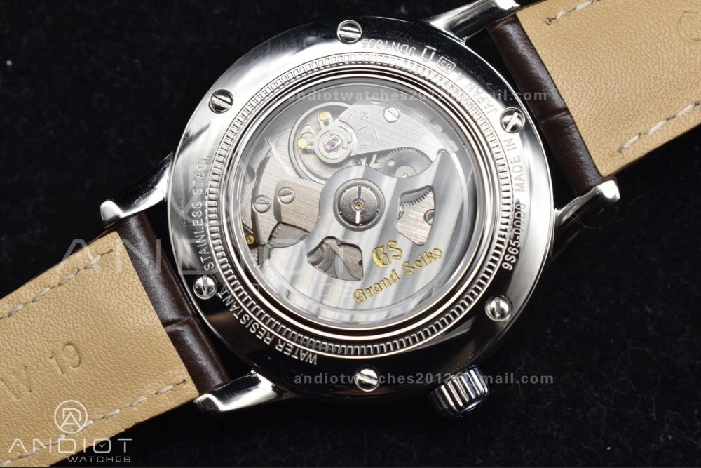 Grand Seiko Elegance Automatic SS GSF 1:1 Best Edition Cream Dial on Brown Leather Strap NH FastDry 263