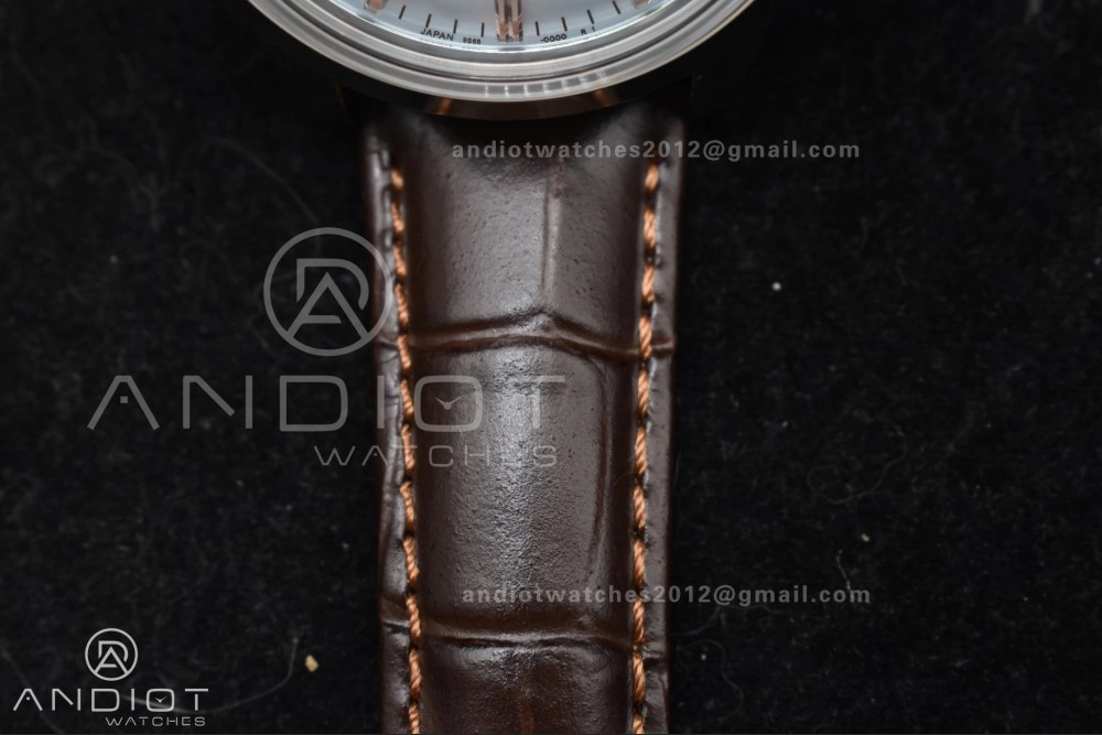 Grand Seiko Elegance GMT SS GSF 1:1 Best Edition Sky blue Dial on Brown Leather Strap NH Neat 264
