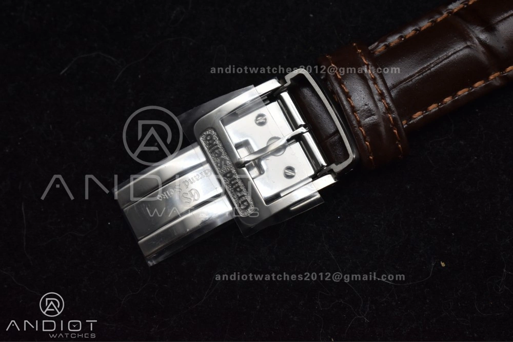 Grand Seiko Elegance GMT SS GSF 1:1 Best Edition Sky blue Dial on Brown Leather Strap NH Neat 264