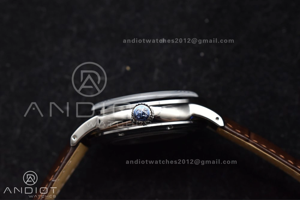 Grand Seiko Elegance GMT SS GSF 1:1 Best Edition Sky blue Dial on Brown Leather Strap NH Neat 264