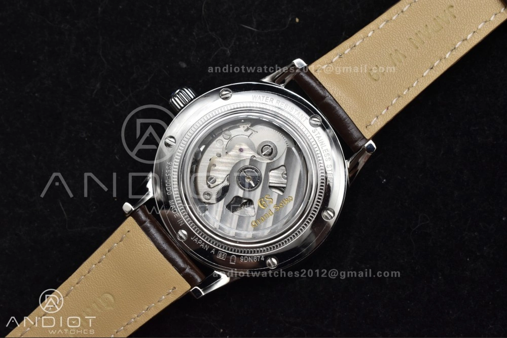 Grand Seiko Elegance GMT SS GSF 1:1 Best Edition Sky blue Dial on Brown Leather Strap NH Neat 264