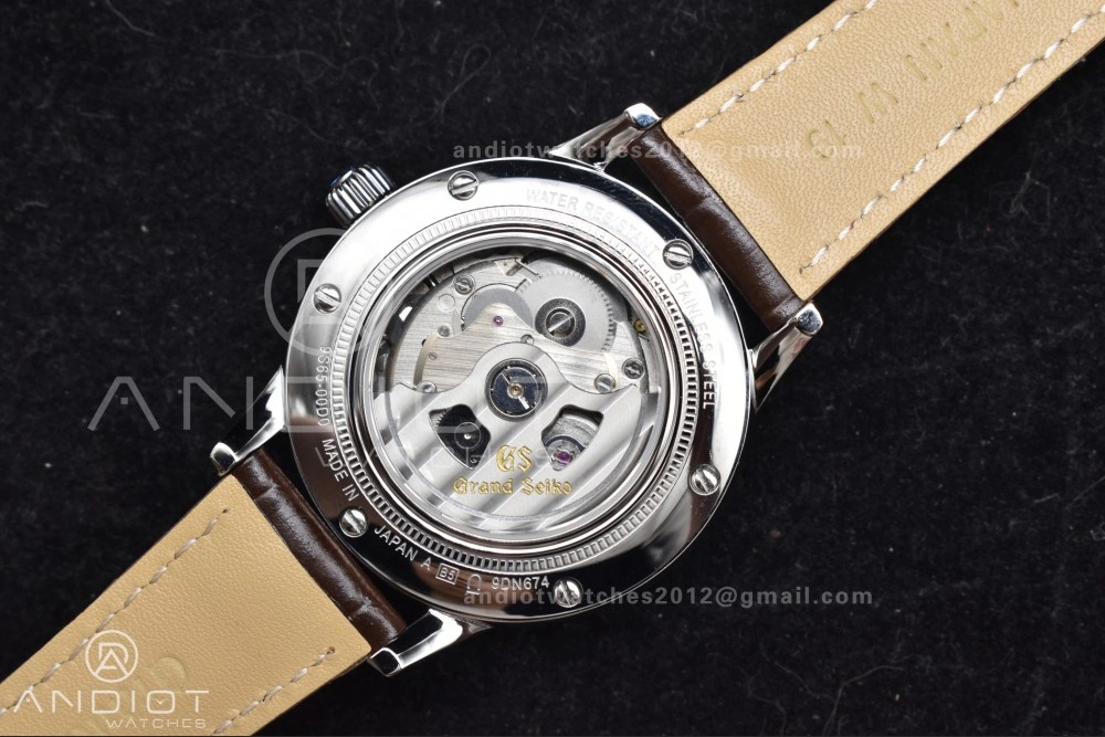 Grand Seiko Elegance GMT SS GSF 1:1 Best Edition Sky blue Dial on Brown Leather Strap NH Neat 264