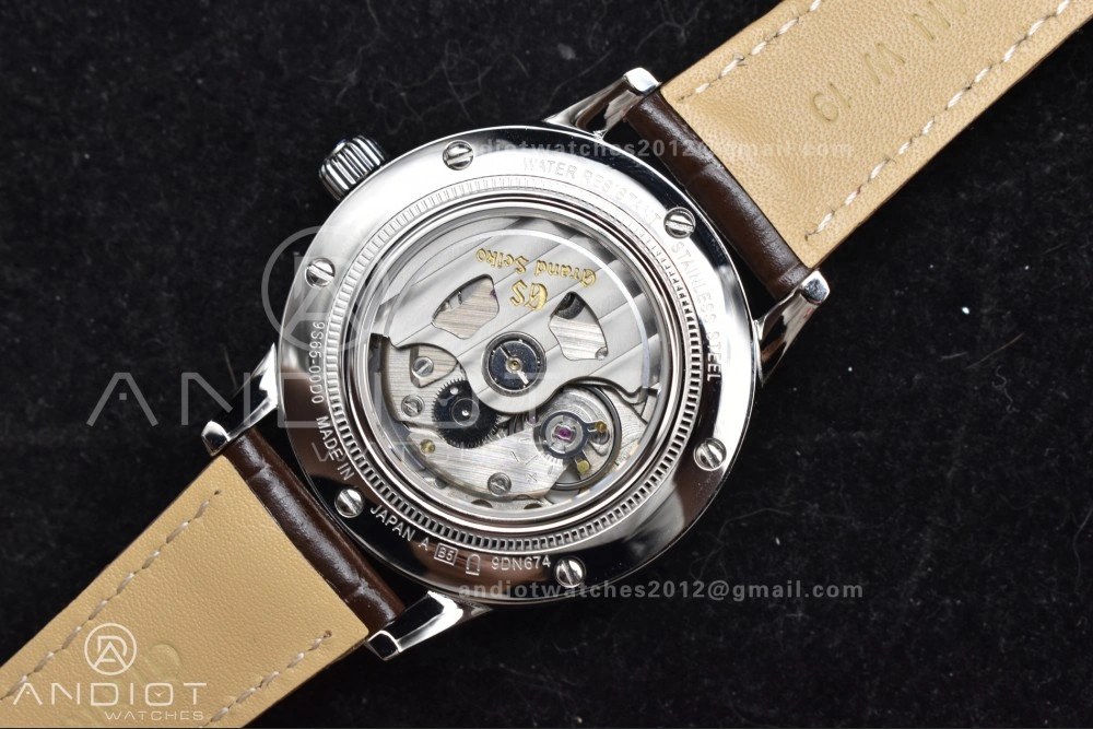 Grand Seiko Elegance GMT SS GSF 1:1 Best Edition Sky blue Dial on Brown Leather Strap NH Neat 264