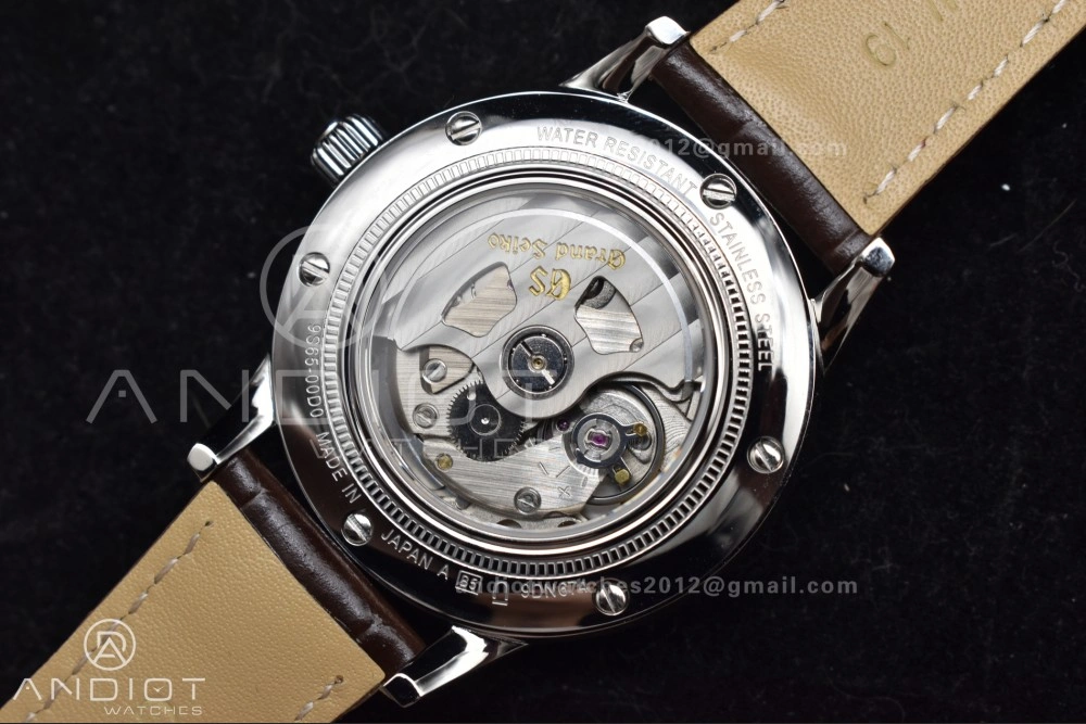 Grand Seiko Elegance GMT SS GSF 1:1 Best Edition Sky blue Dial on Brown Leather Strap NH Neat 264