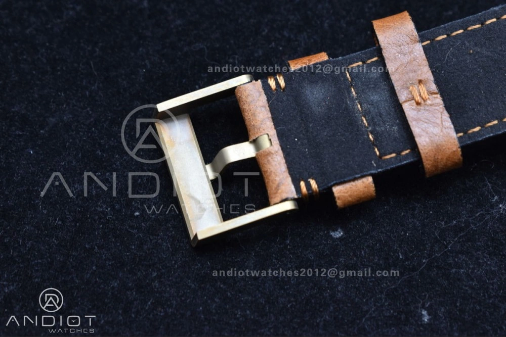 GoodFit Heritage Black Bay Bronze Blue XF 1:1 Best Edition on Aged Brown Leather Strap A2824 V3 (Free Nato Strap) 1272