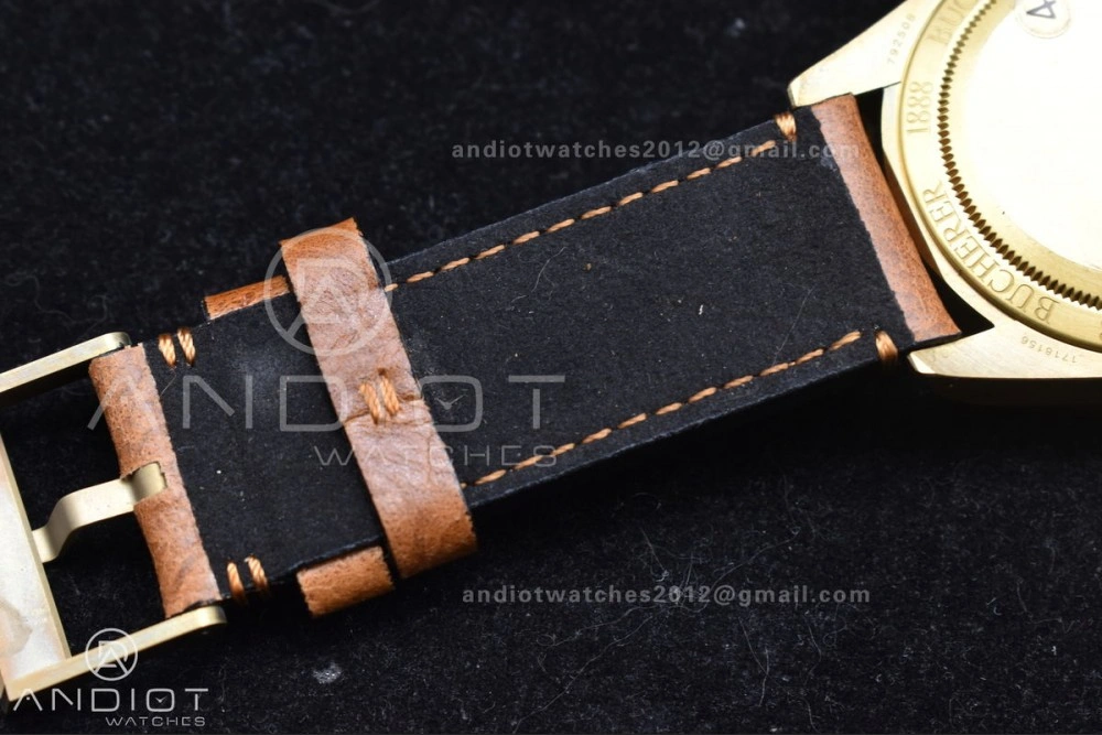 GoodFit Heritage Black Bay Bronze Blue XF 1:1 Best Edition on Aged Brown Leather Strap A2824 V3 (Free Nato Strap) 1272