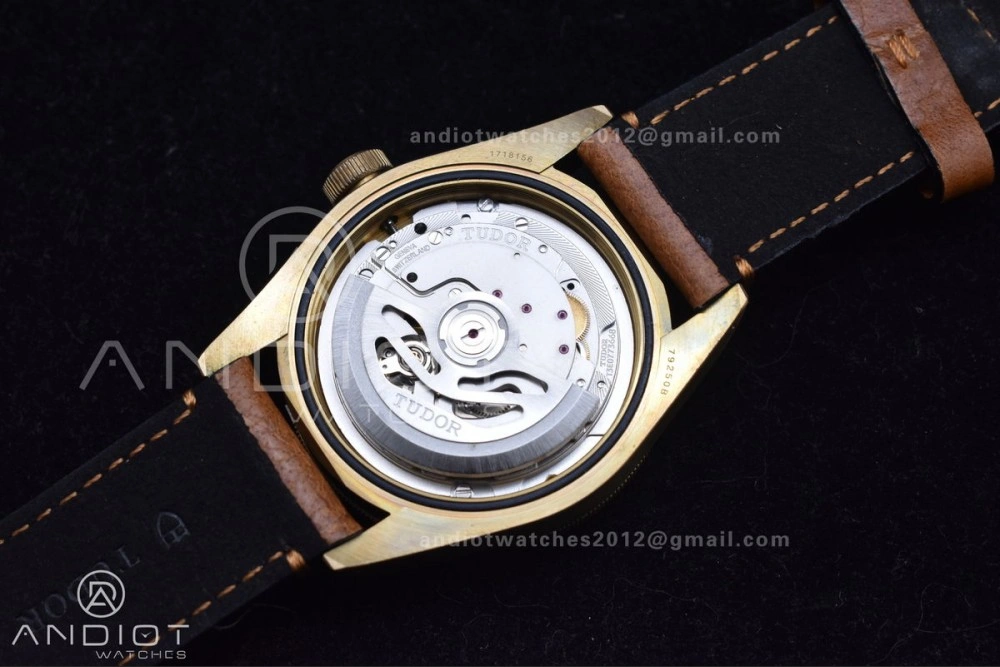 GoodFit Heritage Black Bay Bronze Blue XF 1:1 Best Edition on Aged Brown Leather Strap A2824 V3 (Free Nato Strap) 1272