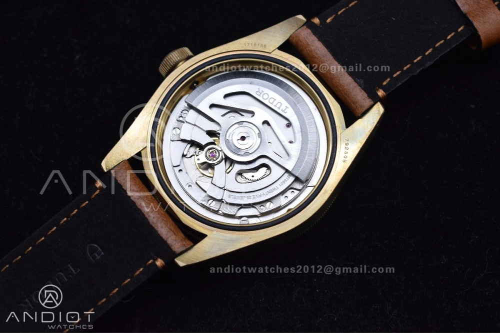 GoodFit Heritage Black Bay Bronze Blue XF 1:1 Best Edition on Aged Brown Leather Strap A2824 V3 (Free Nato Strap) 1272