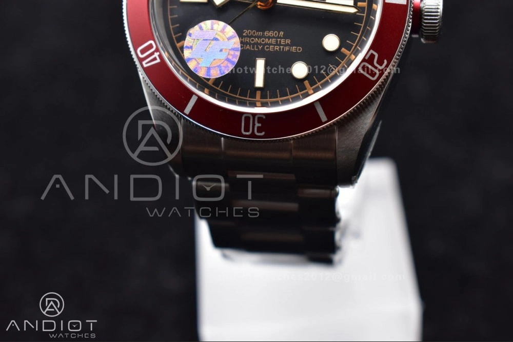 EasyMatch Heritage Black Bay Red Bezel ZF 1:1 Best Edition on SS Bracelet A 1276