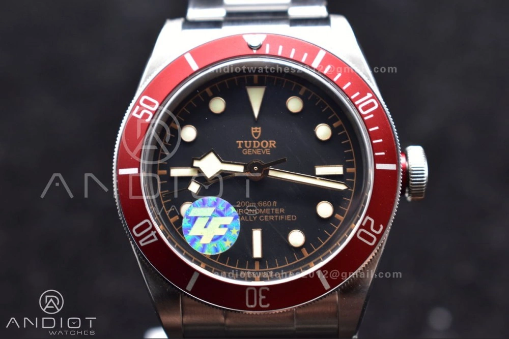 EasyMatch Heritage Black Bay Red Bezel ZF 1:1 Best Edition on SS Bracelet A 1276
