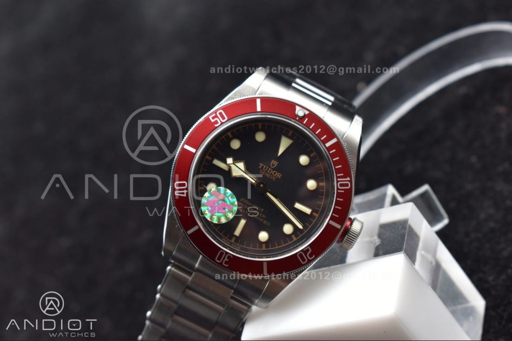 EasyMatch Heritage Black Bay Red Bezel ZF 1:1 Best Edition on SS Bracelet A 1276