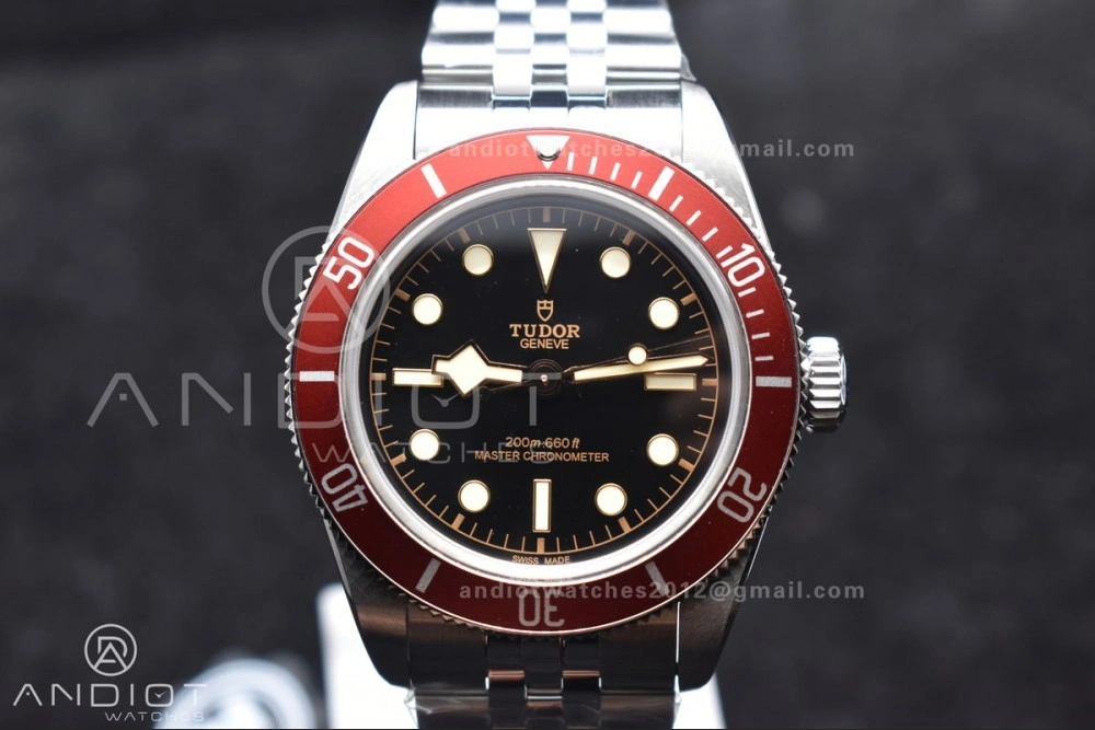 SmoothTexture Heritage Black Bay Red Bezel ZF 1:1 Best Edition on SS Jubilee Bracelet A 1274